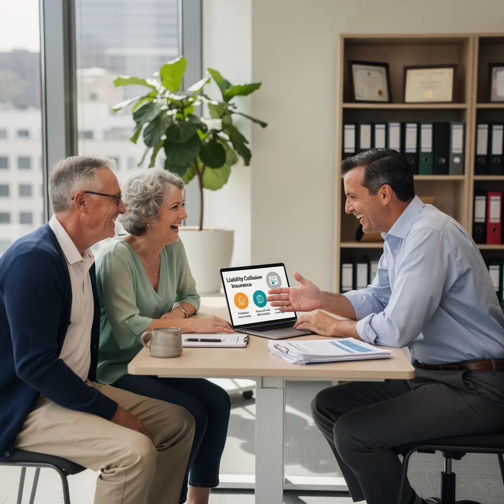 Seniorzy otrzymujący pomoc w wyborze odpowiedniego ubezpieczenia samochodowego