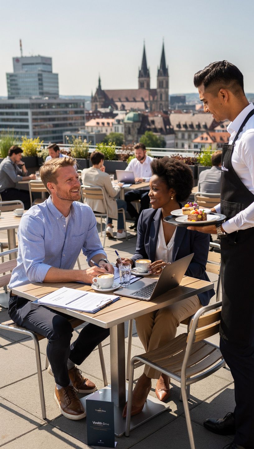 Geräumiger Van, der für Gruppenreisen und geschäftliche Anlässe ausgestattet ist.