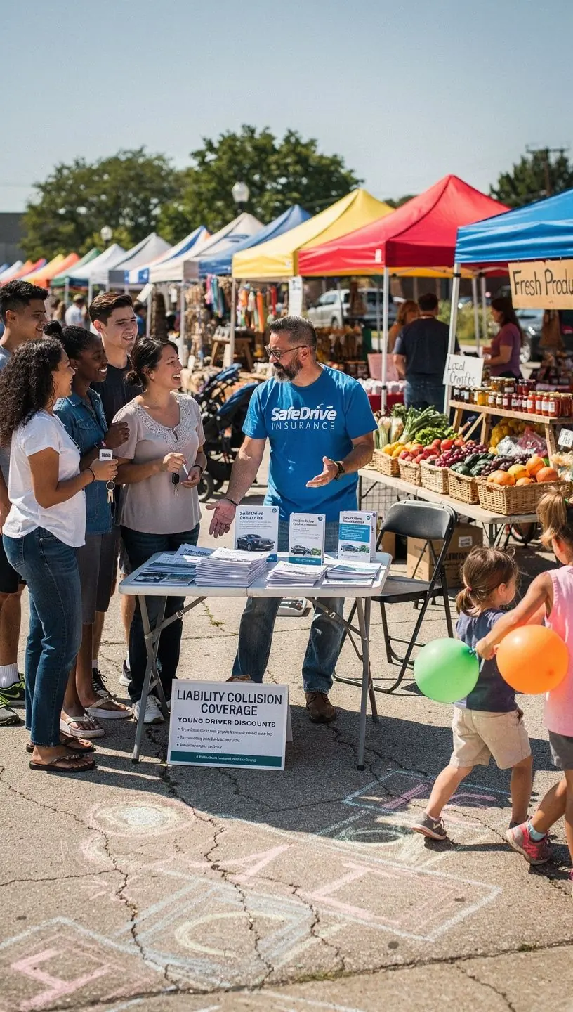 Grafika przedstawiająca starszego kierowcę, który zadowolony odbiera polisę ubezpieczeniową.